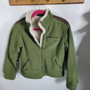 Cabela's Kid's Green Fleece Jacket, Size L